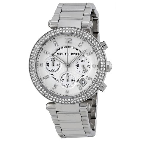 michael kors watches silver cheap